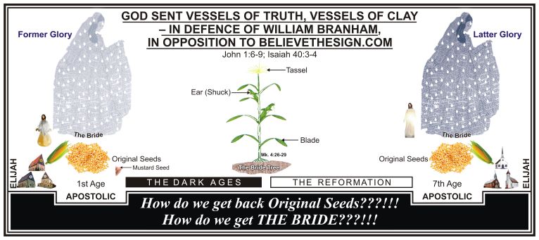 GOD SENT VESSELS OF TRUTH, VESSELS OF CLAY - IN DEFENCE OF WILLIAM BRANHAM, IN OPPOSITION TO BELIEVETHESIGN.COM